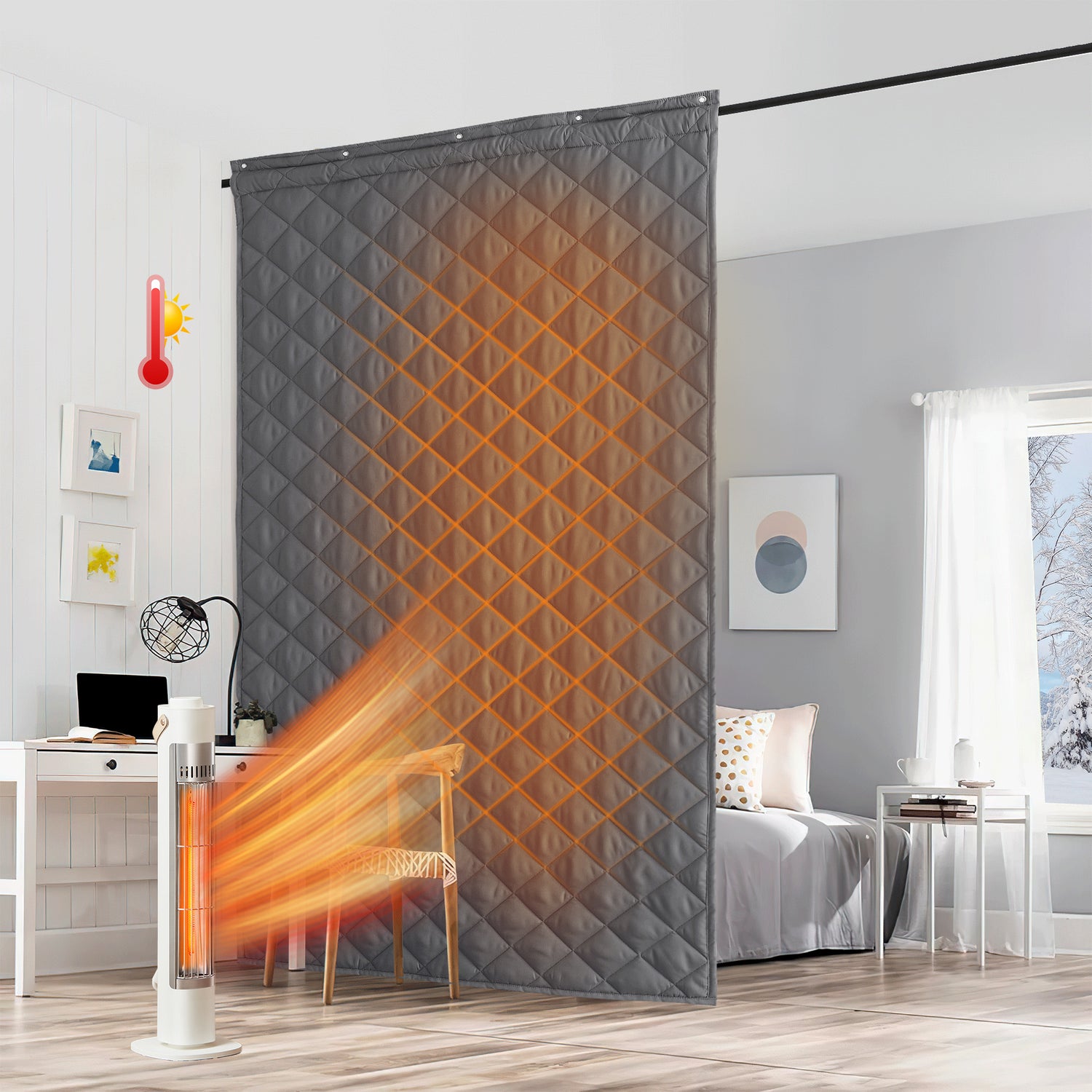 Custom Thermal Insulated Blackout Door Curtain | OEKO-TEX®