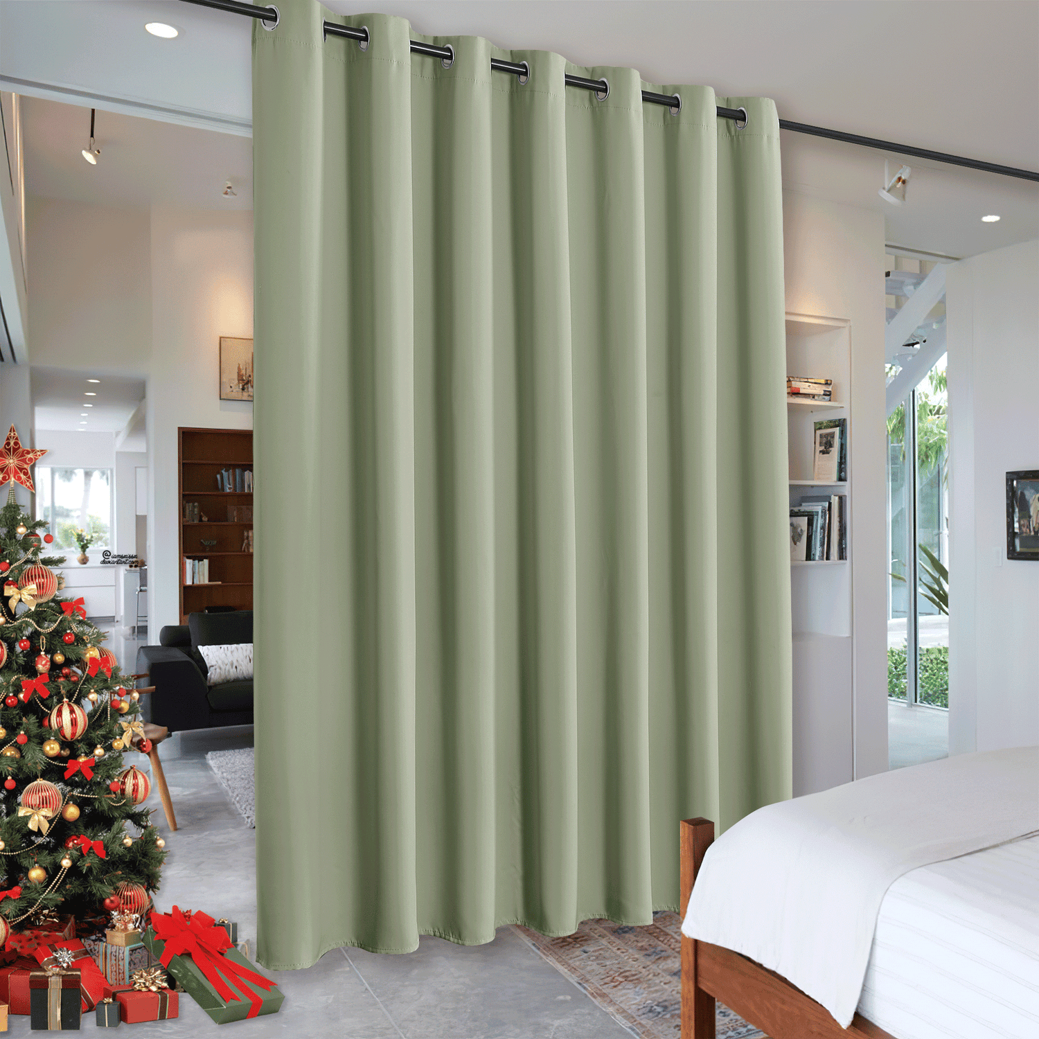 RYB HOME Grommet Blackout Custom Room Divider Curtains