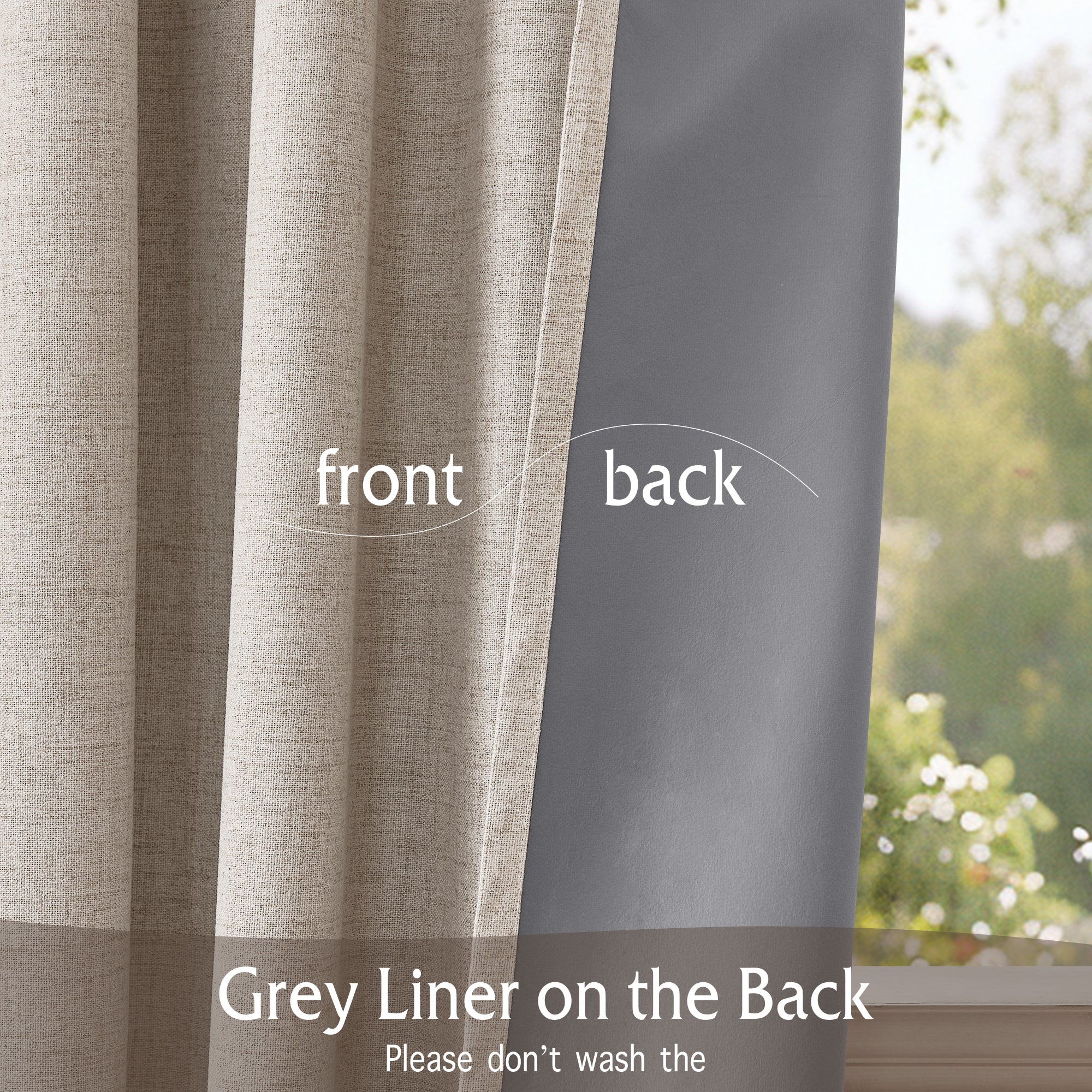 RYB HOME Pinch Pleated Blackout Linen Textured Custom Curtains