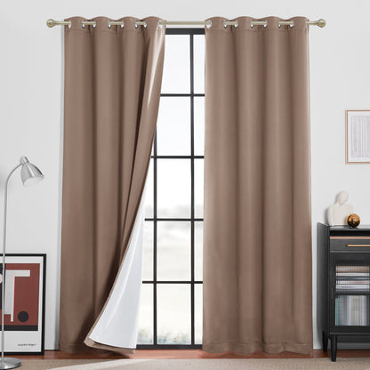 RYB HOME 4 Layers Soundproof Dust Filter Custom Curtains