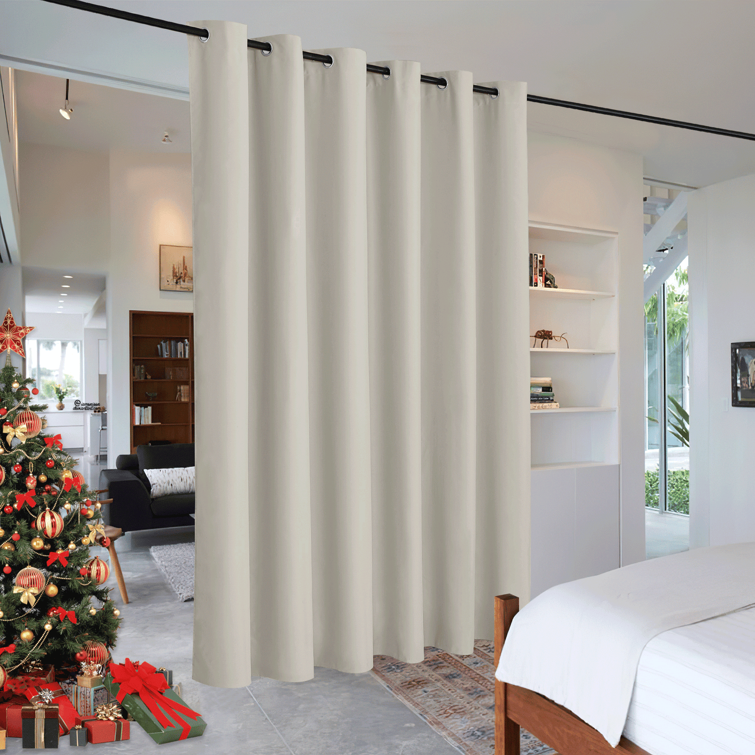 RYB HOME Grommet Blackout Custom Room Divider Curtains