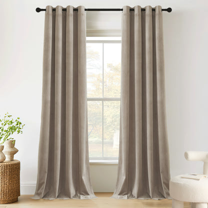 Custom 4-Layer Soft Velvet Soundproof Thermal Curtain | OEKO-TEX®