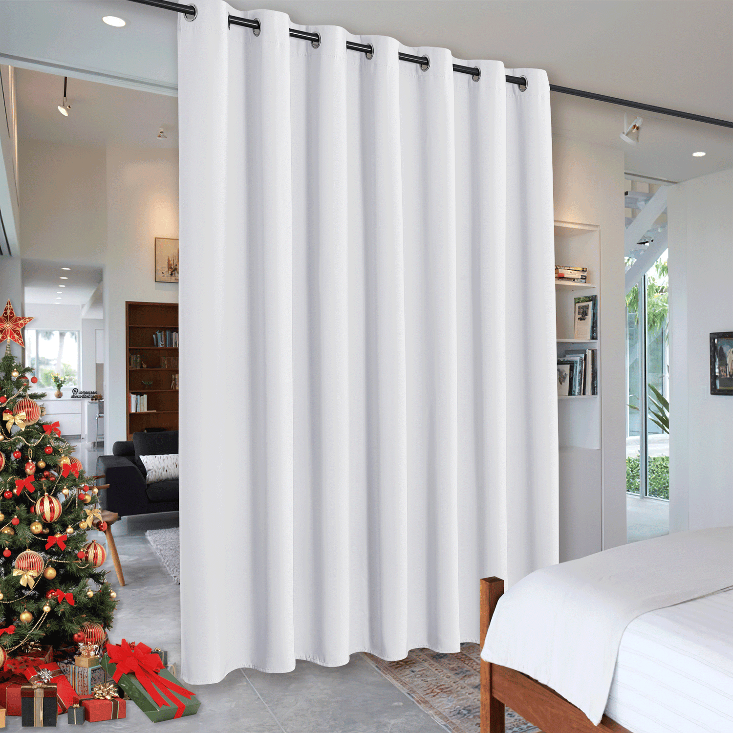 RYB HOME Grommet Blackout Custom Room Divider Curtains