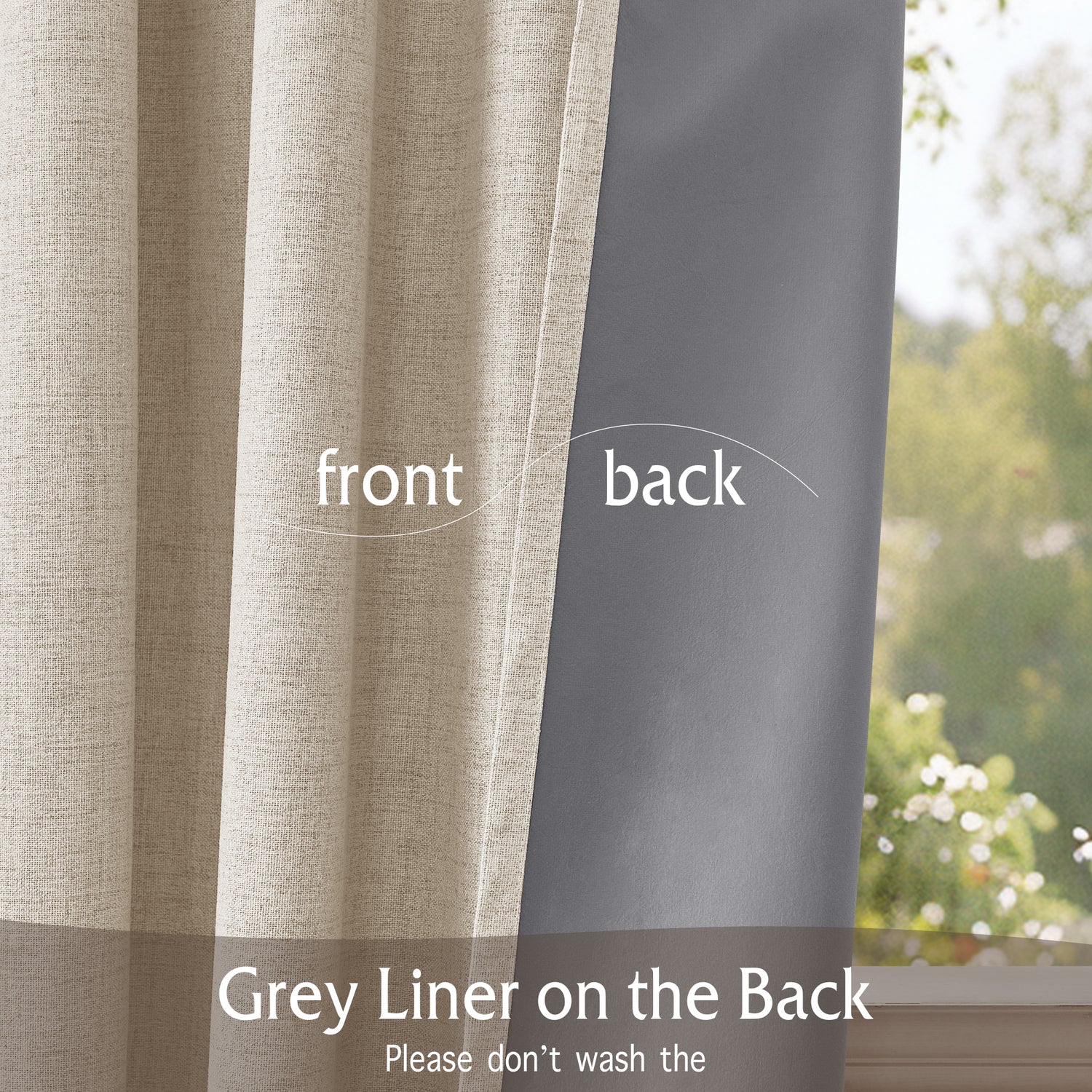 RYB HOME Pinch Pleated Blackout Linen Textured Custom Curtains