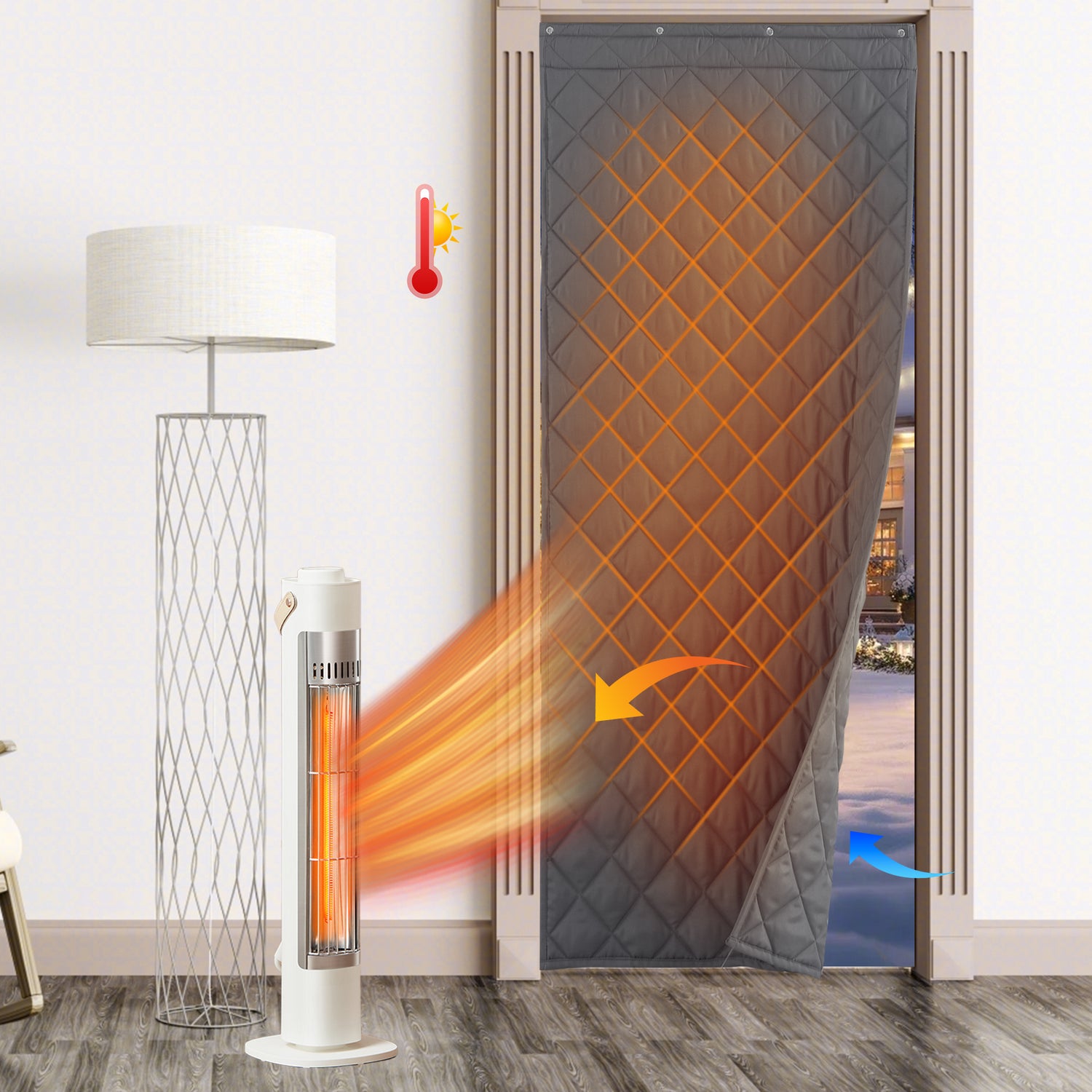 Custom Thermal Insulated Blackout Door Curtain | OEKO-TEX®