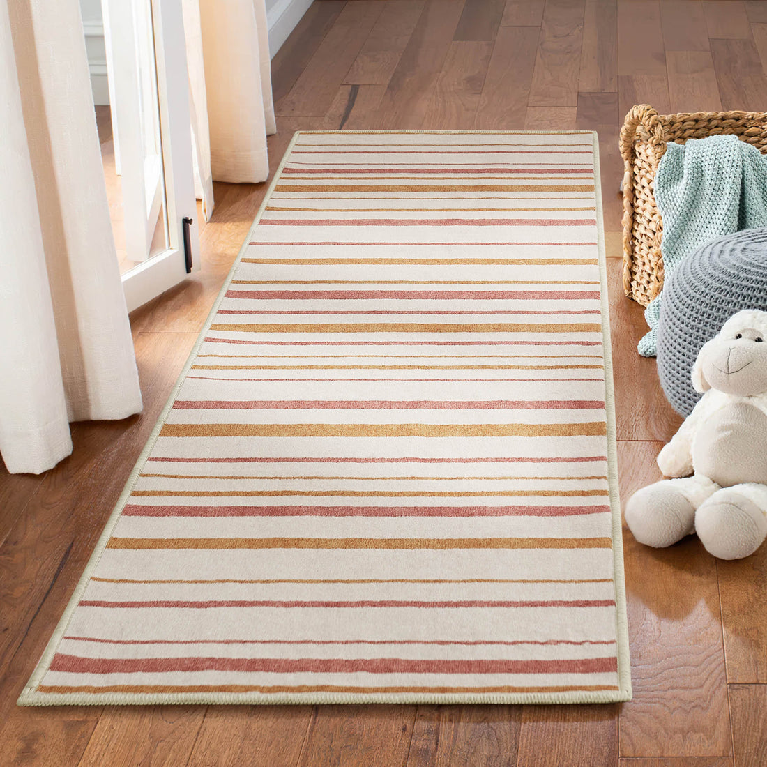 Custom Striation Modern Soft Non Slip Washable Area Rug | GCC