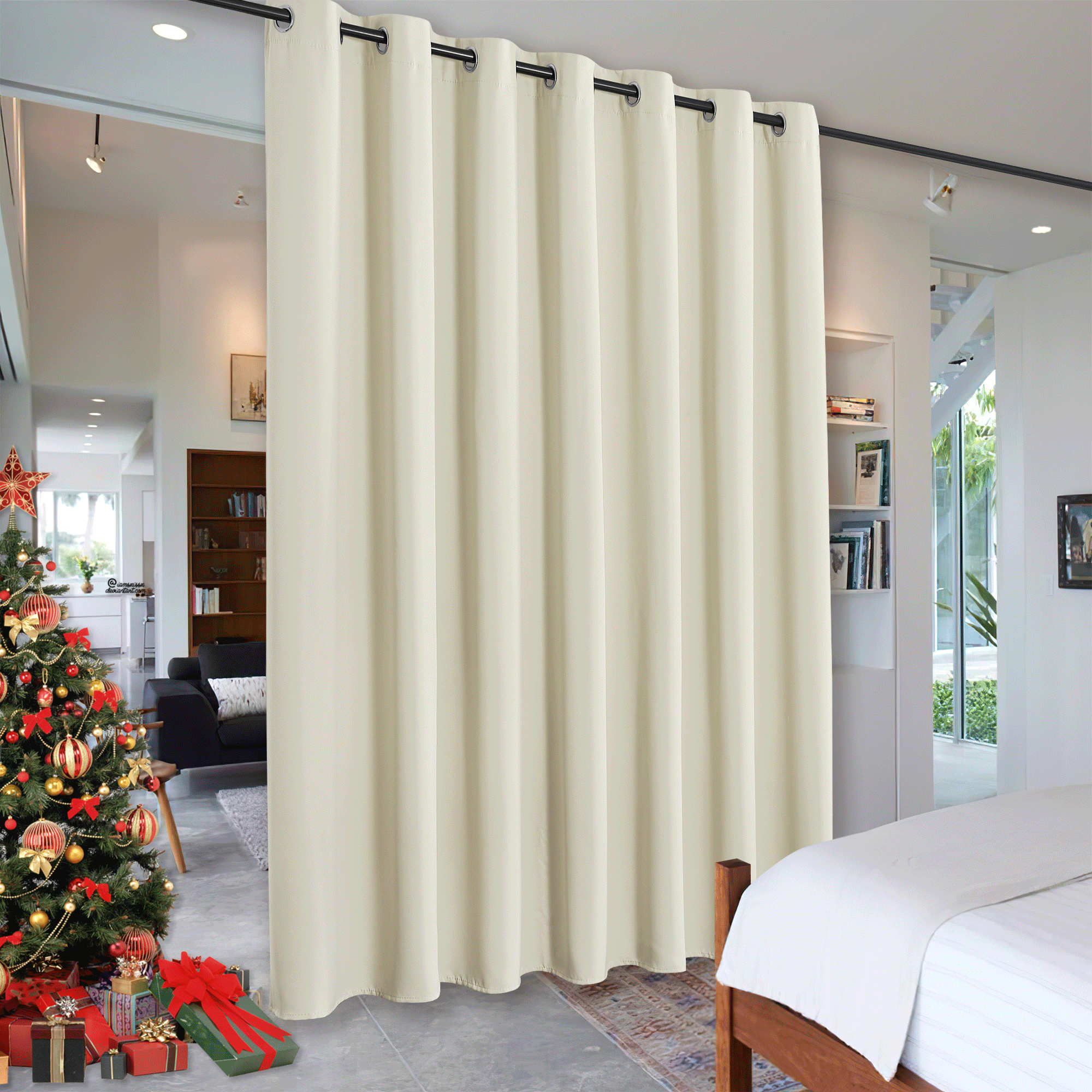 RYB HOME Grommet Blackout Custom Room Divider Curtains