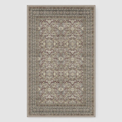 RYB HOME Vintage Chenille Washable Custom Area Rug