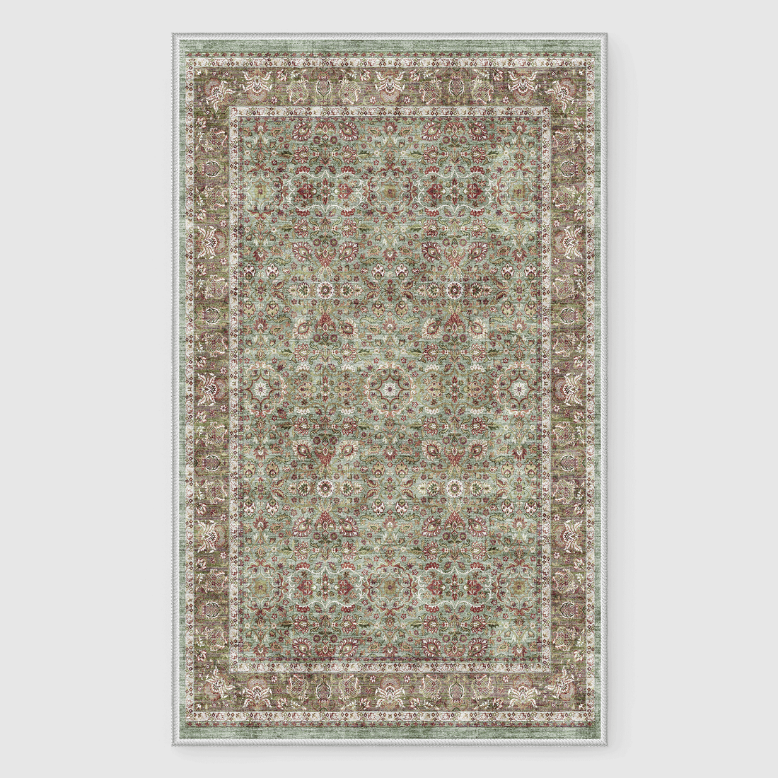 RYB HOME Vintage Persian Wool Faux Washable Custom Area Rug