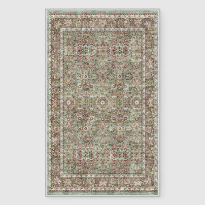 RYB HOME Vintage Persian Wool Faux Washable Custom Area Rug