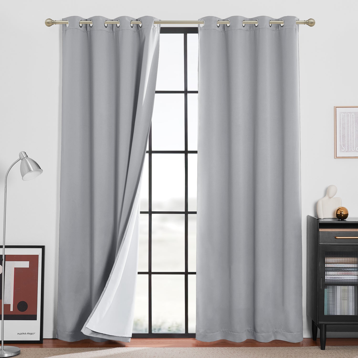 RYB HOME 4 Layers Soundproof Dust Filter Custom Curtains