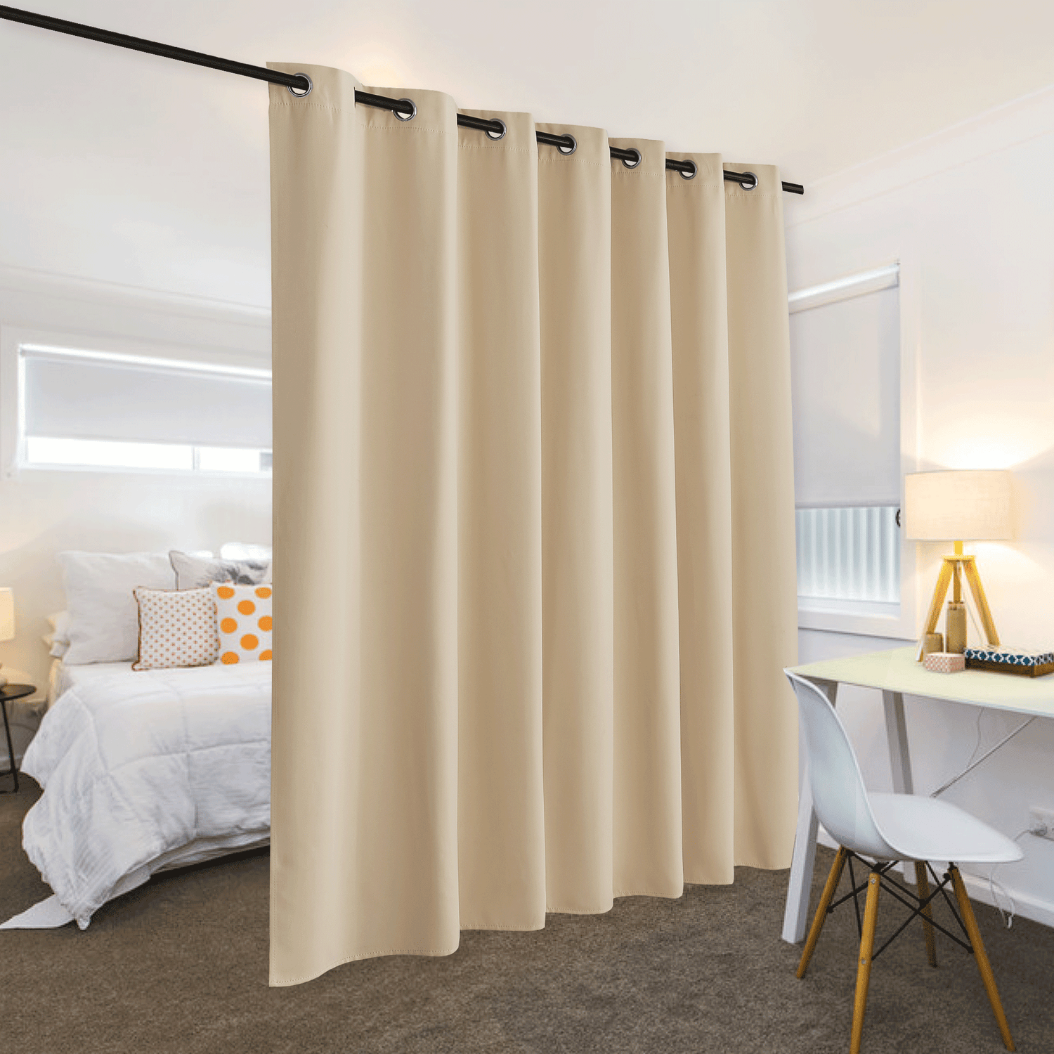 RYB HOME Grommet Blackout Custom Room Divider Curtains