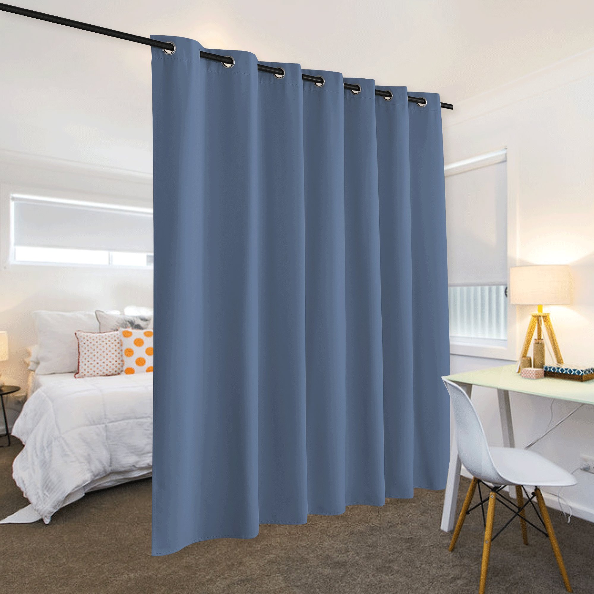 RYB HOME Grommet Blackout Custom Room Divider Curtains