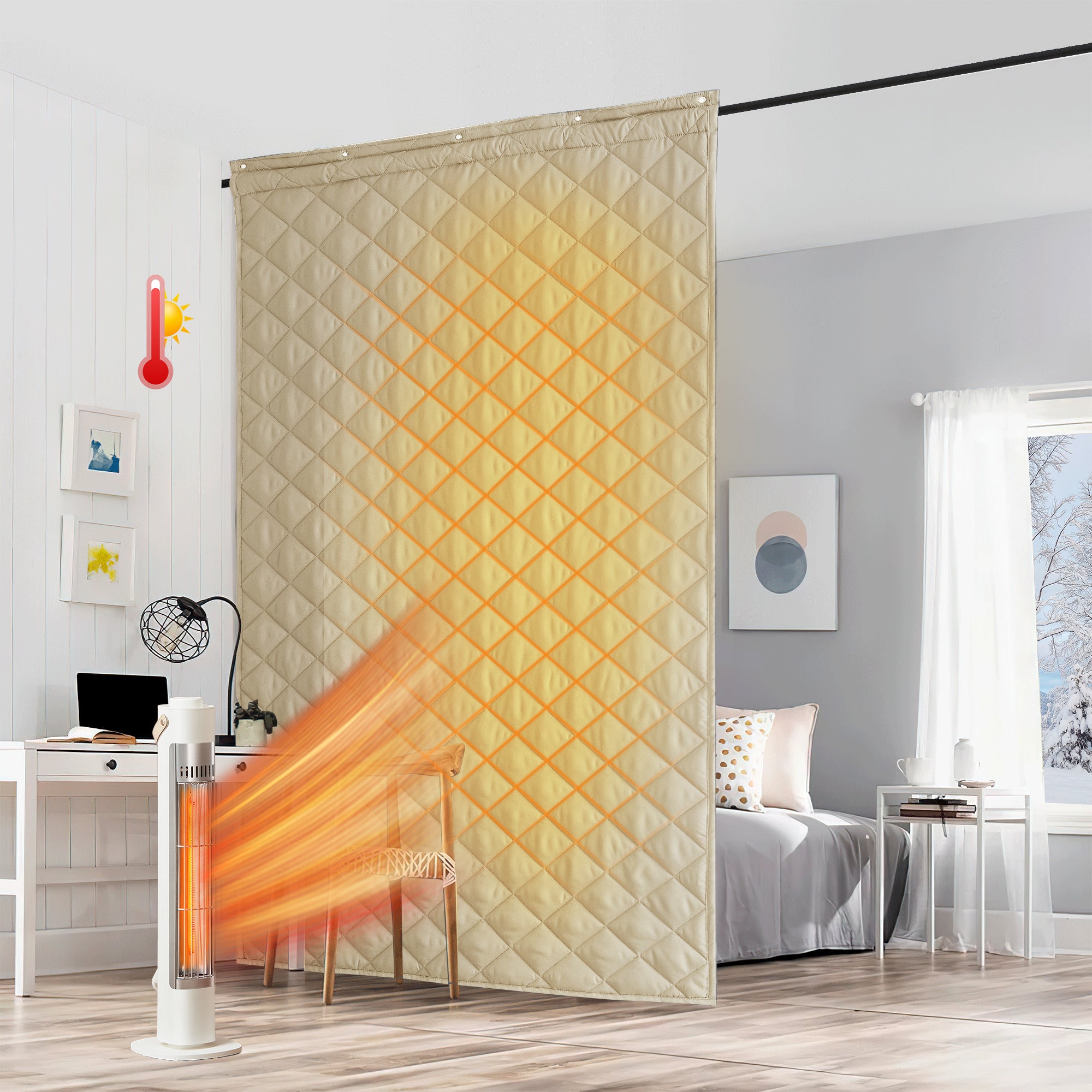 Custom Thermal Insulated Blackout Door Curtain | OEKO-TEX®