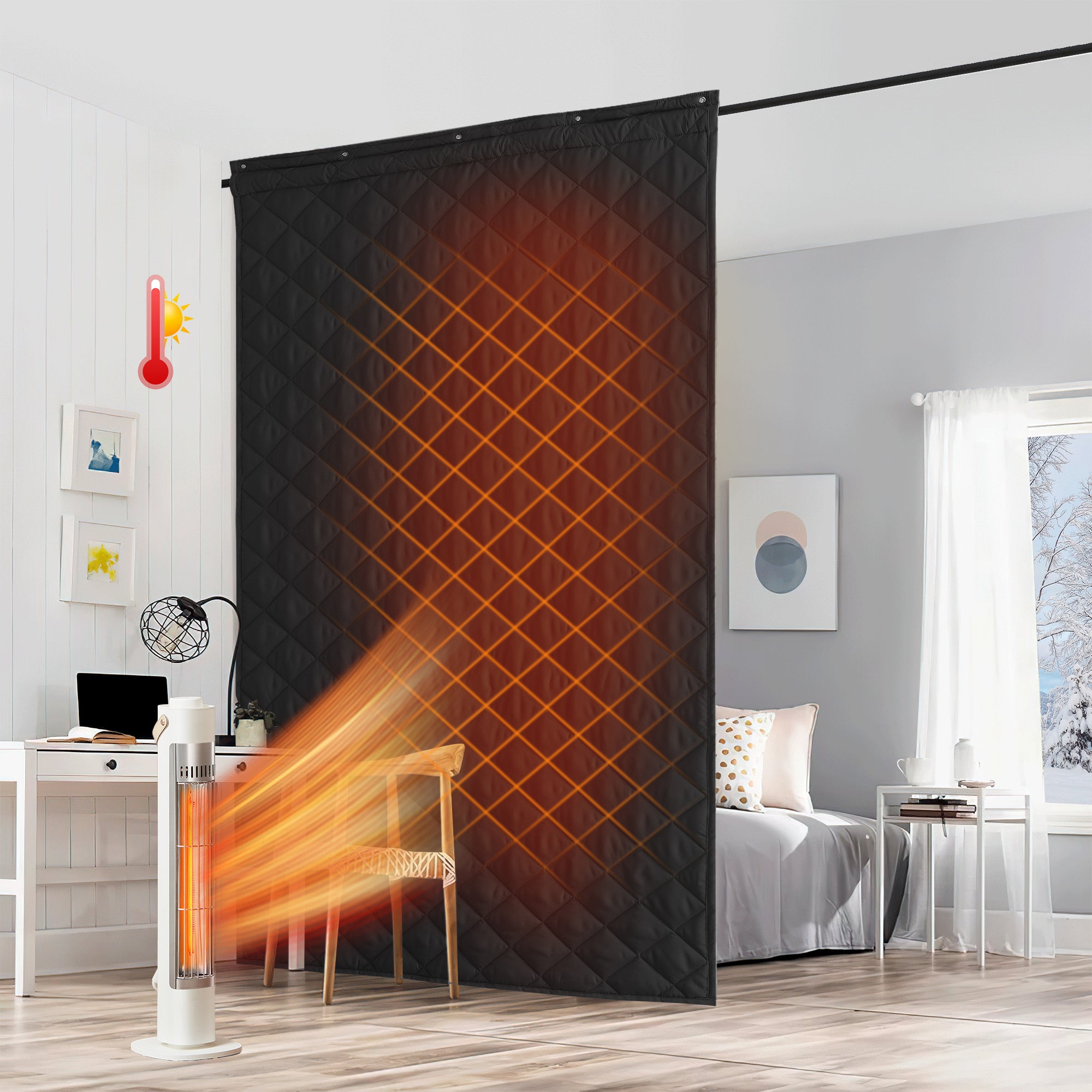 Custom Thermal Insulated Blackout Door Curtain | OEKO-TEX®