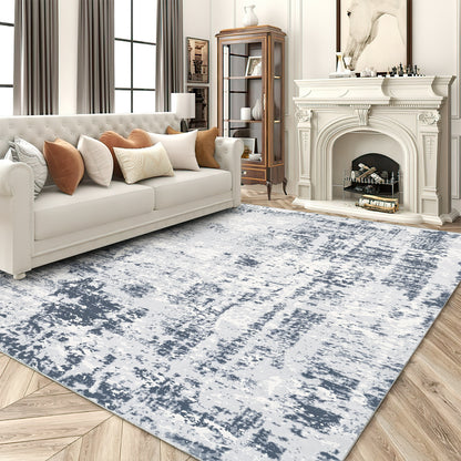 RYB HOME Modern Wool Faux Washable Custom Area Rug