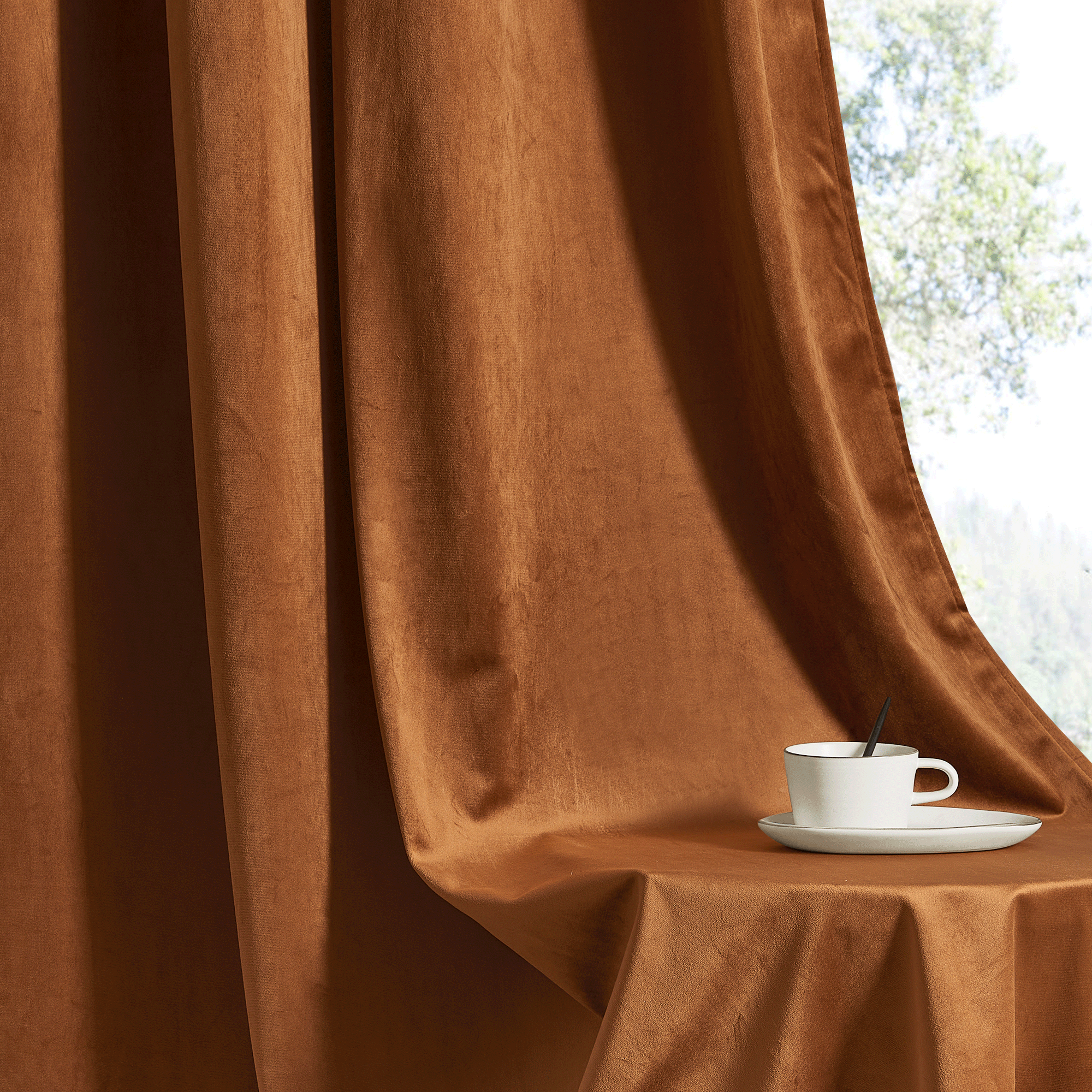 Custom 4-Layer Soft Velvet Soundproof Thermal Curtain | OEKO-TEX®