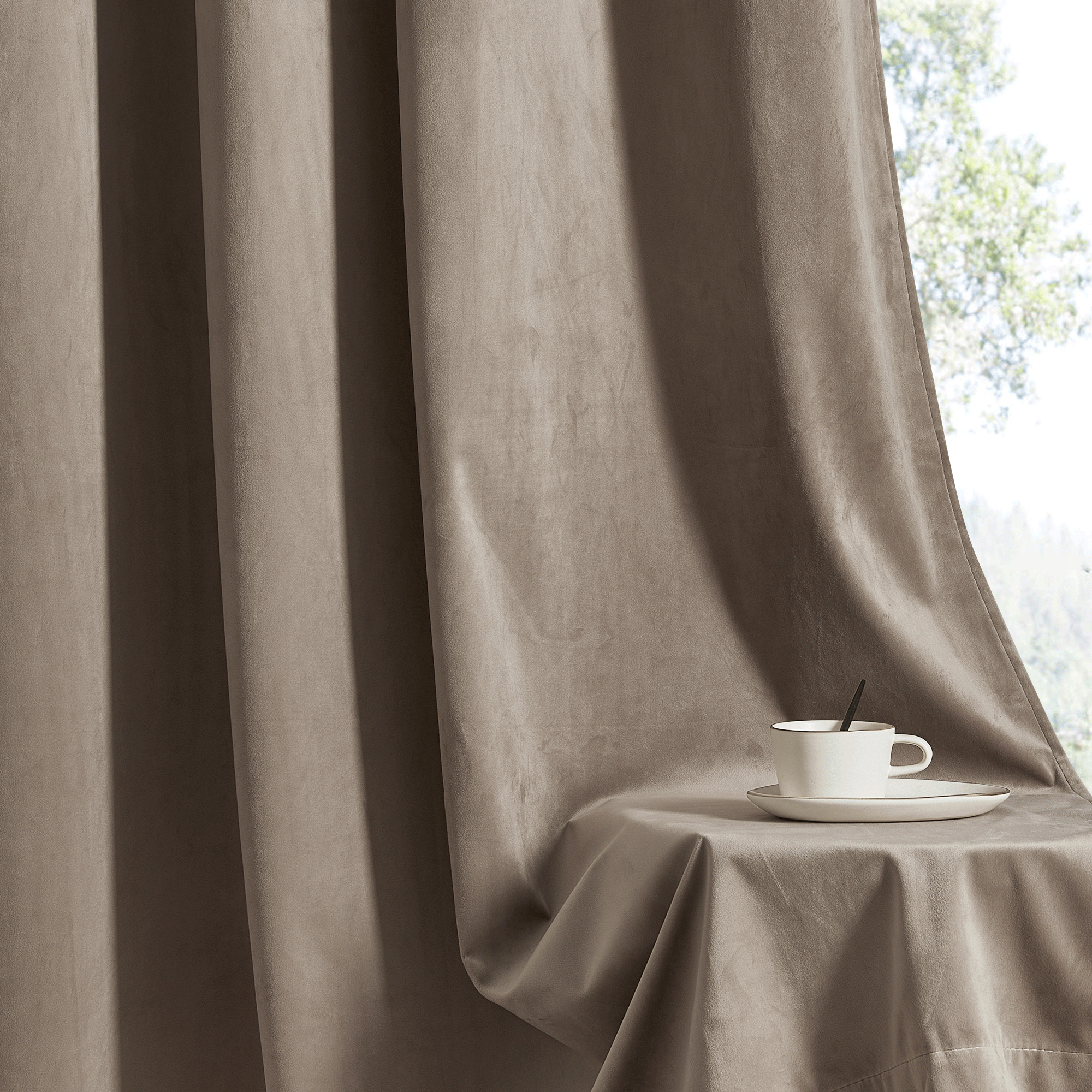 Custom 4-Layer Soft Velvet Soundproof Thermal Curtain | OEKO-TEX®