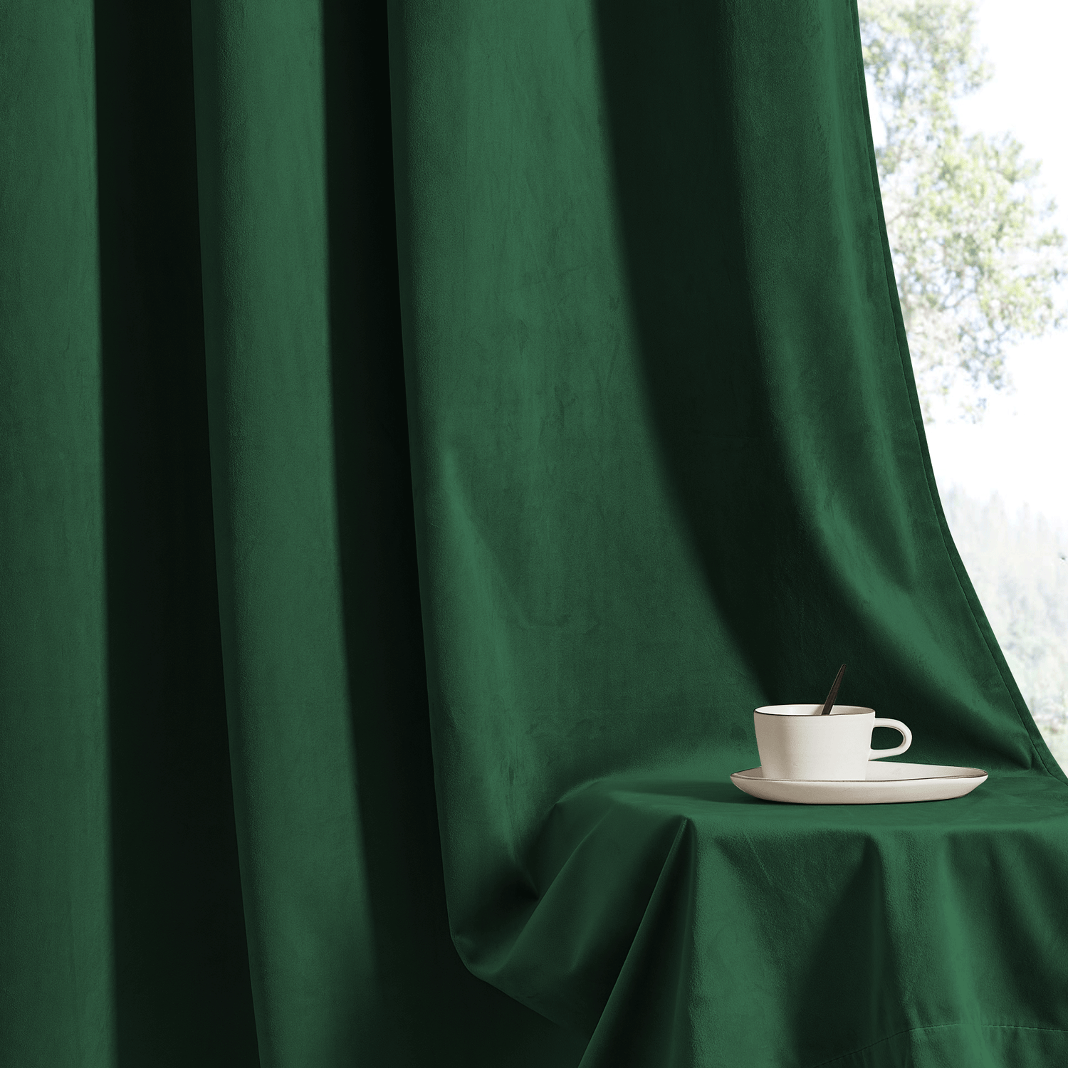 Custom 4-Layer Soft Velvet Soundproof Thermal Curtain | OEKO-TEX®