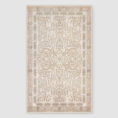 Custom Floral Sophisticated Soft Washable Non Slip Area Rug