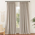 RYB HOME Pinch Pleated Blackout Linen Textured Custom Curtains