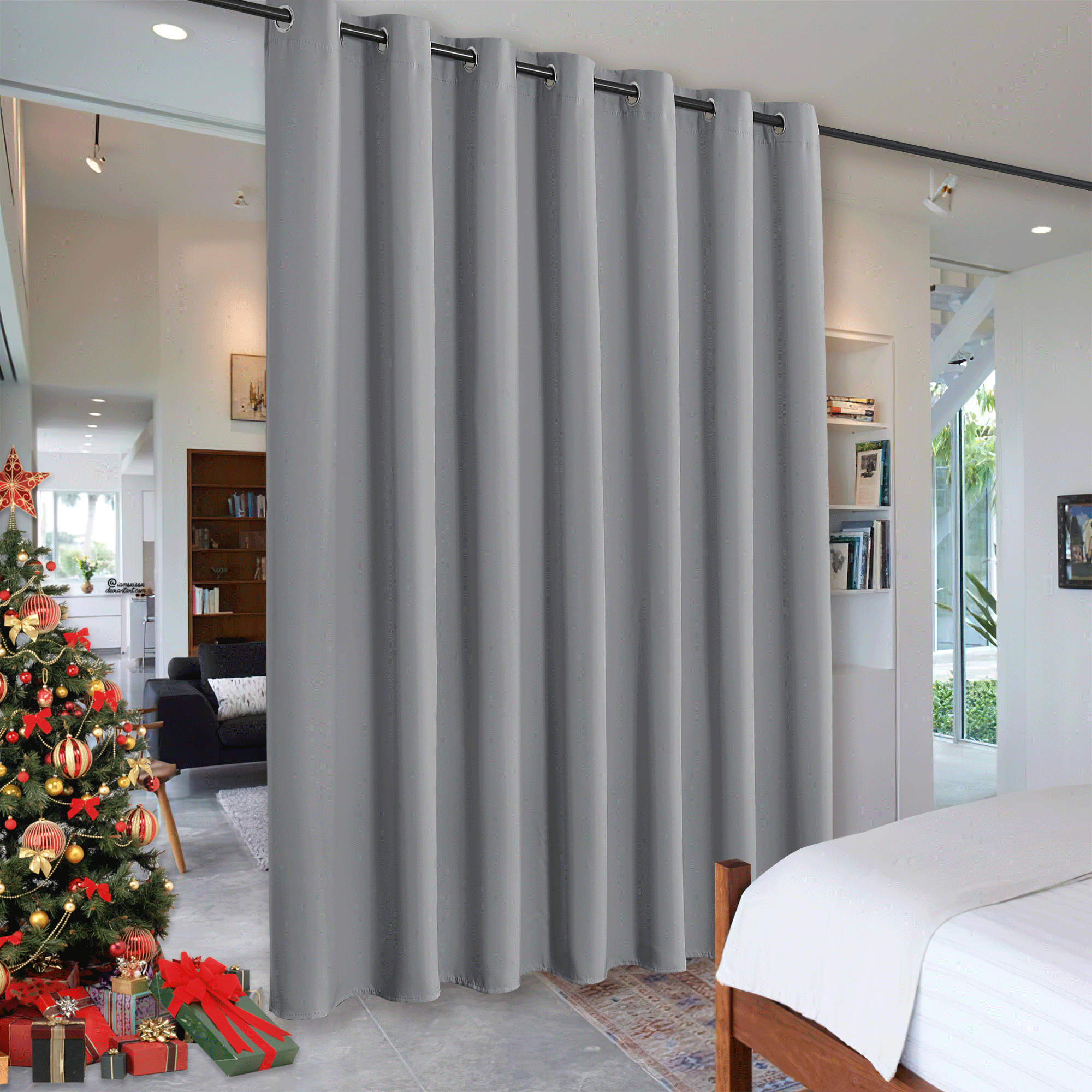 RYB HOME Grommet Blackout Custom Room Divider Curtains