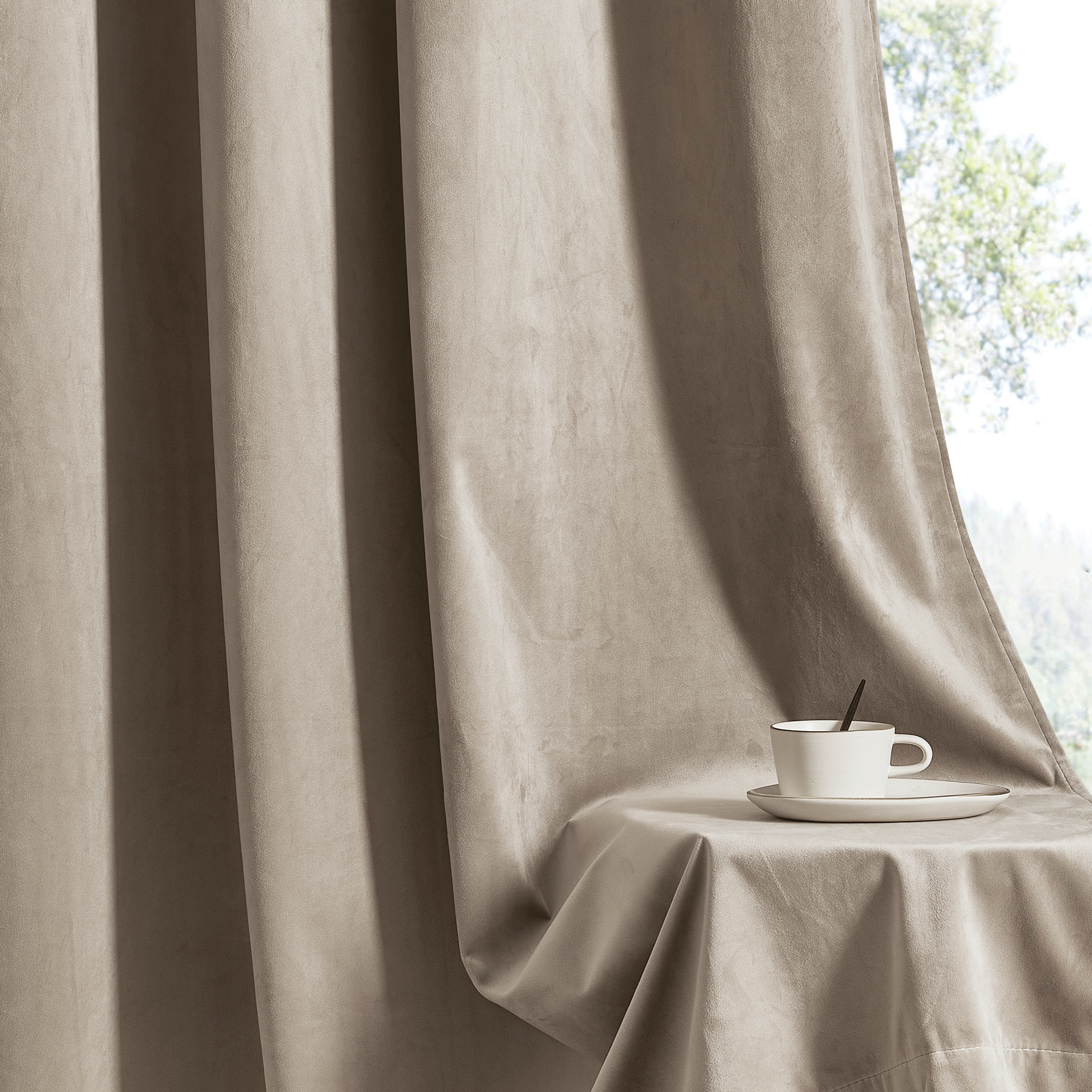 Custom 4-Layer Soft Velvet Soundproof Thermal Curtain | OEKO-TEX®