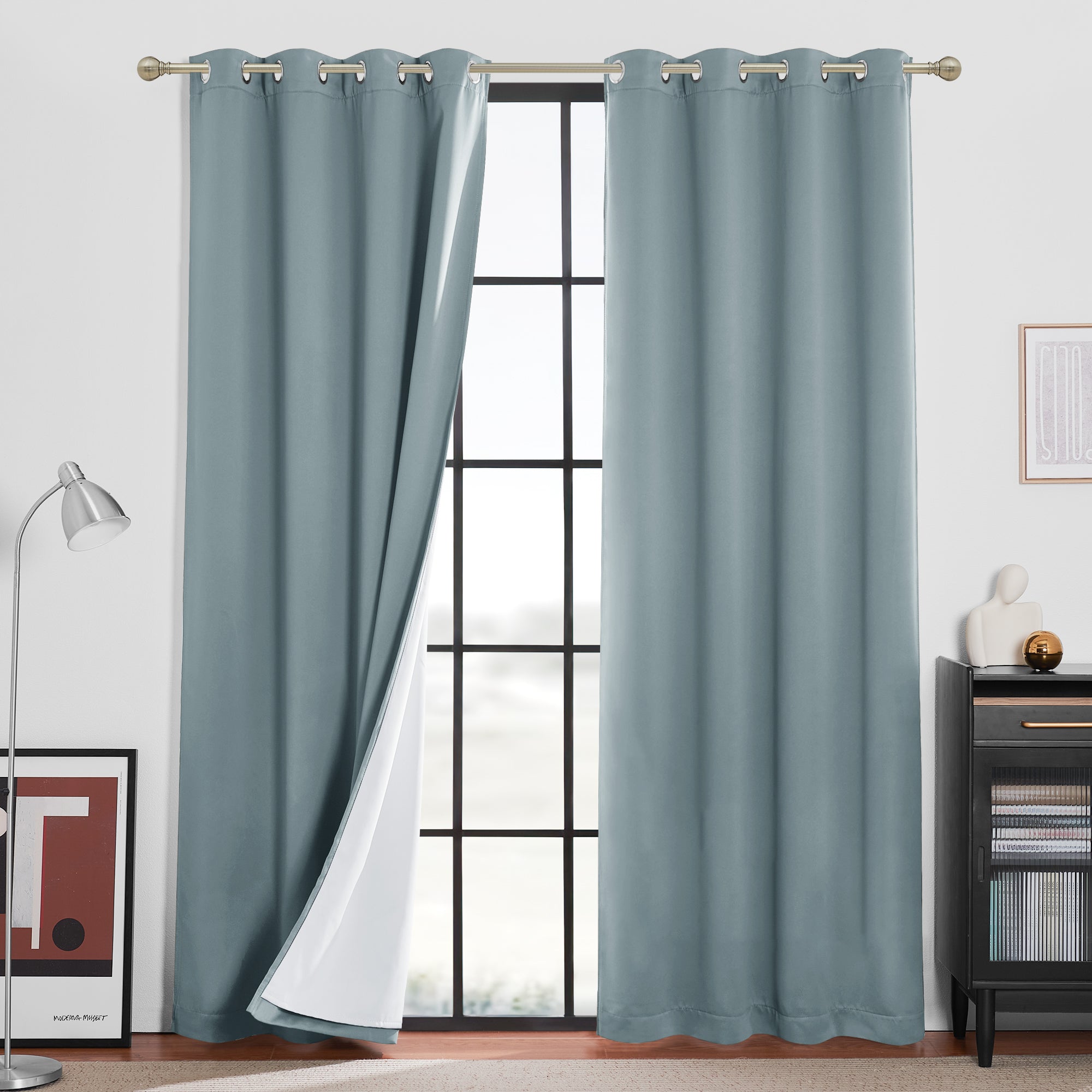 RYB HOME 4 Layers Soundproof Dust Filter Custom Curtains