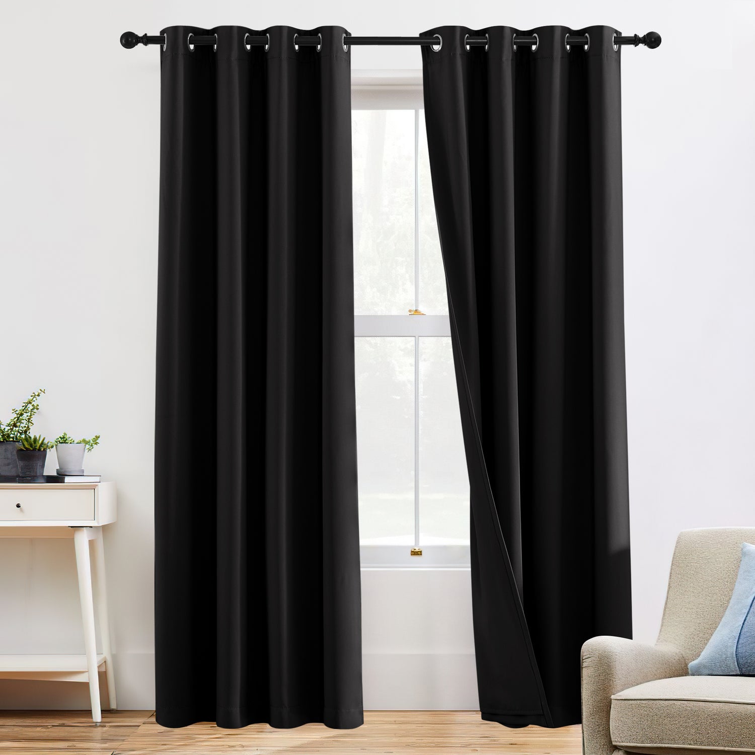 RYB HOME 3 Layers Soundproof Custom Curtains