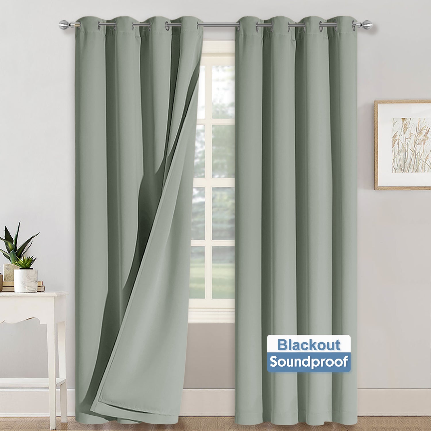 RYB HOME 3 Layers Soundproof Custom Curtains