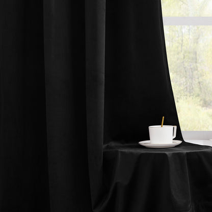 Custom 4-Layer Soft Velvet Soundproof Thermal Curtain | OEKO-TEX®