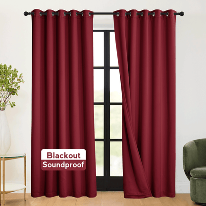 RYB HOME 3 Layers Soundproof Custom Curtains