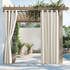 RYB HOME Anti-fading Patio Custom Outdoor Curtains