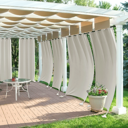 RYB HOME Windproof Custom Outdoor Curtains with Heavy Bags