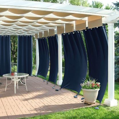 RYB HOME Windproof Custom Outdoor Curtains with Heavy Bags