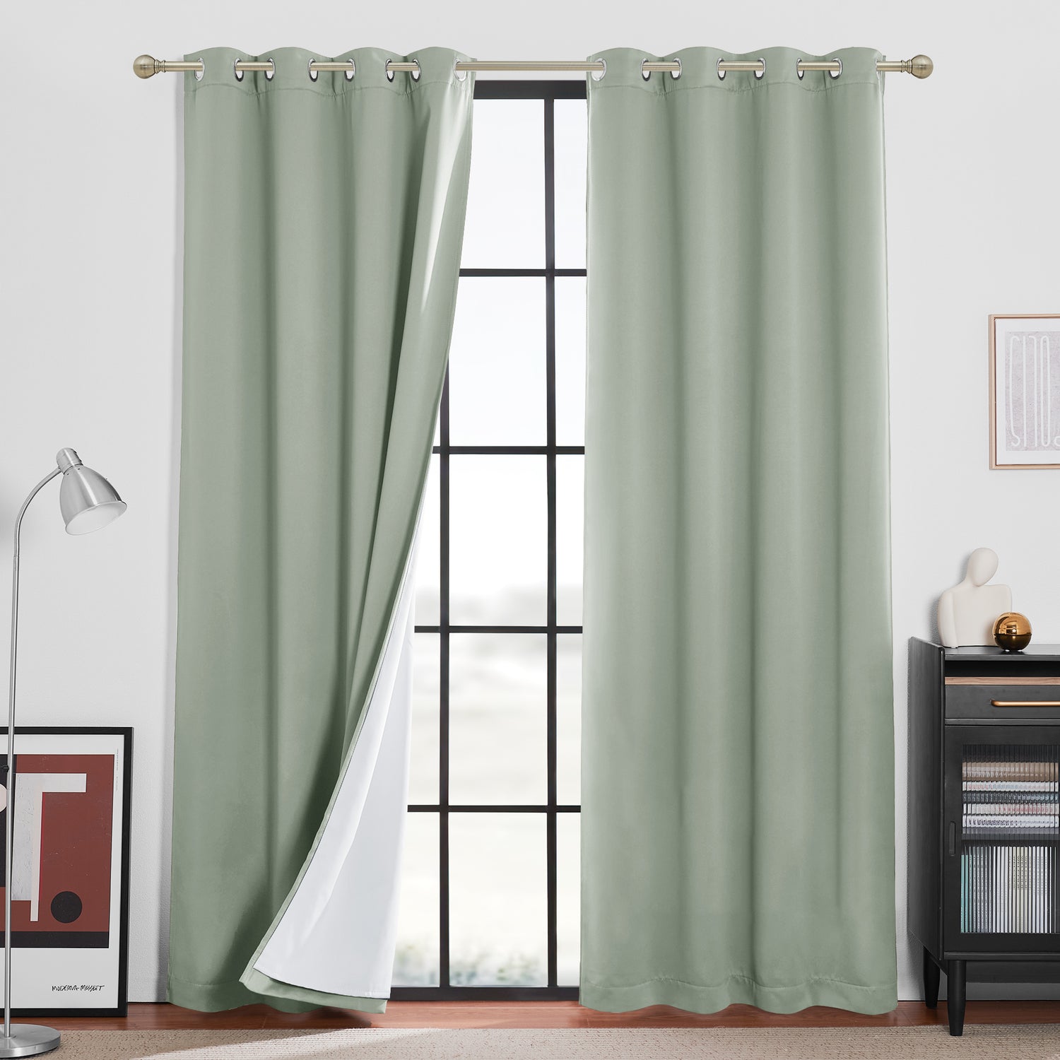 RYB HOME 4 Layers Soundproof Dust Filter Custom Curtains