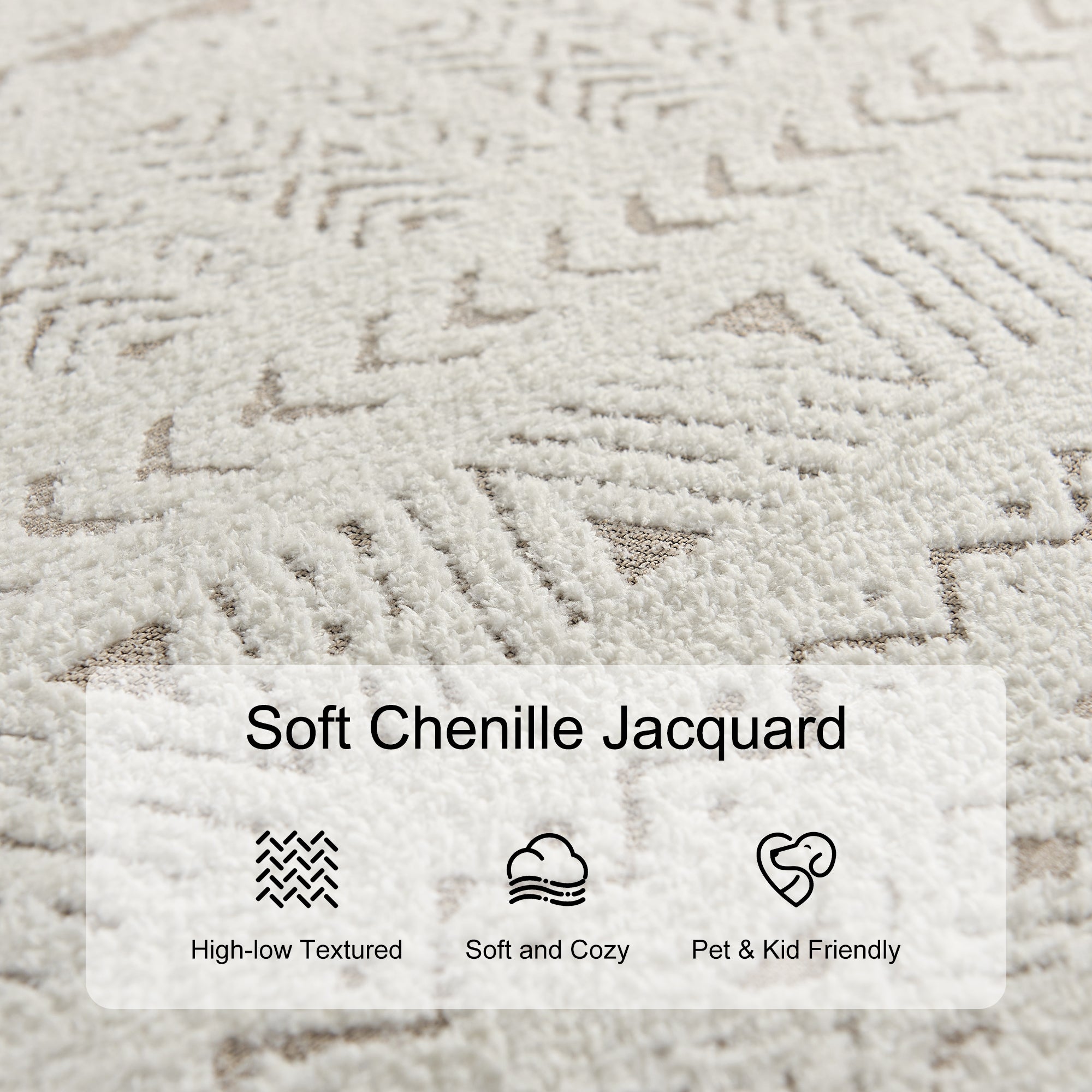 Custom Geometric Jacquard Textured Tufted Area Rug | GCC