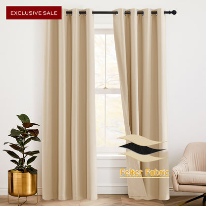 Custom 3 Layers Soundproof Blackout Curtains