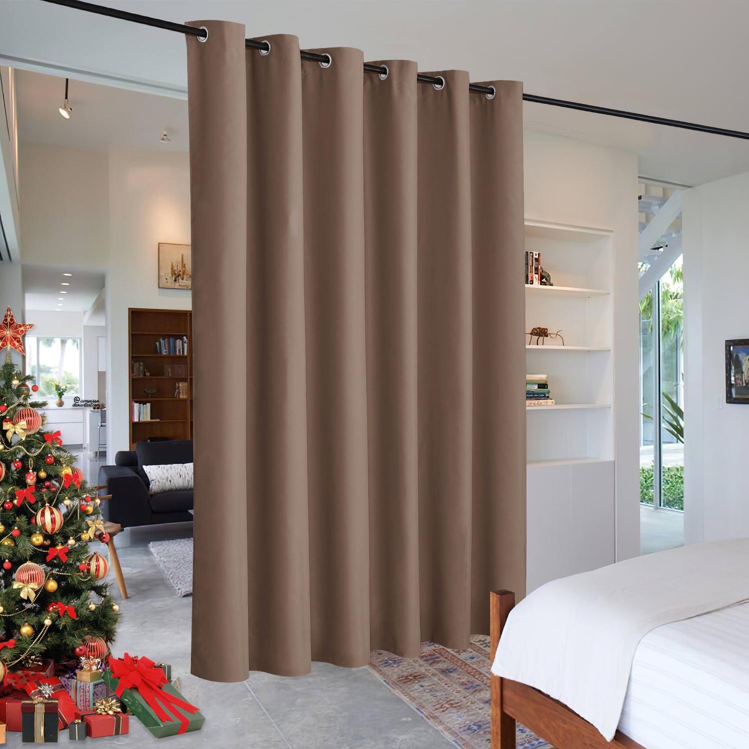 RYB HOME Grommet Blackout Custom Room Divider Curtains