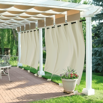 RYB HOME Windproof Custom Outdoor Curtains with Heavy Bags